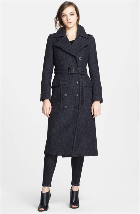 burberry pleated bouclé tweed coat|Burberry trench jacket.